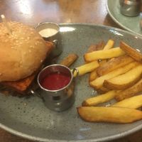 green burger at Balans Bistro in Bratislava