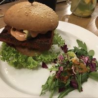Burger at Balans Bistro in Bratislava