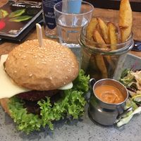 Burger at Balans Bistro in Bratislava