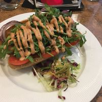 Hot dog at Balans Bistro in Bratislava