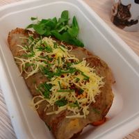 Potato pancake with chilli sote at Balans Bistro in Bratislava