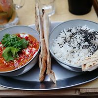 Hot madras at Balans Bistro in Bratislava