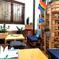 Outside sitting  at Balans Bistro in Bratislava