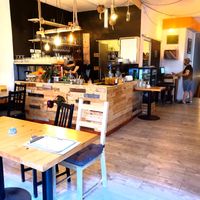 Bar view from the entrance  at Balans Bistro in Bratislava