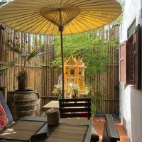small temple  at Reform Kafe in Chiang Mai