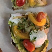 Crostini with veggies, avocado and cashew creme at Reform Kafe in Chiang Mai