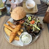 Khao Soi Mushroom Burger  at Reform Kafe in Chiang Mai