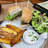 Mushroom burger  at Reform Kafe in Chiang Mai