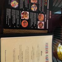 Menu  at Reform Kafe in Chiang Mai