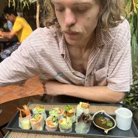 Fresh rolls with tempeh  at Reform Kafe in Chiang Mai