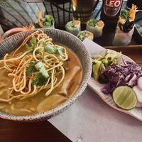 Thai noodle soupp  at Reform Kafe in Chiang Mai