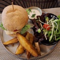 Mushroom Cheese Burger at Reform Kafe in Chiang Mai