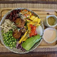 Falafel avocado bowl (180 THB)  at Reform Kafe in Chiang Mai