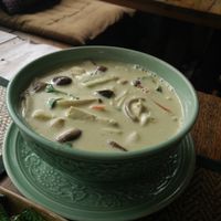 Green curry at Reform Kafe in Chiang Mai
