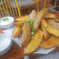 Curry wedges - 6/10 - great portion size but would prefer more crispy and better flavour at Reform Kafe in Chiang Mai