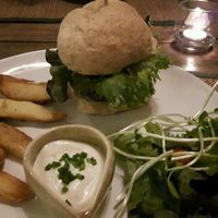 mushroom tufo burger at Reform Kafe in Chiang Mai