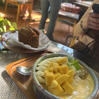 mango smoothie bowl  at Reform Kafe in Chiang Mai