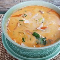 Tom yum soup at Reform Kafe in Chiang Mai