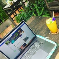 Vegan mango lassi, 90 baht at Reform Kafe in Chiang Mai