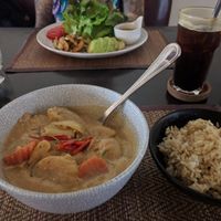 Massaman curry was unbelievable, avocado salad was also fantastic! at Reform Kafe in Chiang Mai