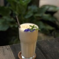 Banana and almond milk smoothie  at Reform Kafe in Chiang Mai