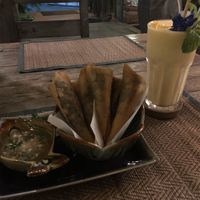 Veggie spring rolls at Reform Kafe in Chiang Mai