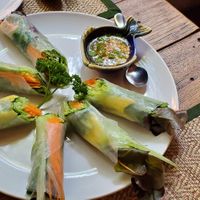 Raw spring rolls at Reform Kafe in Chiang Mai