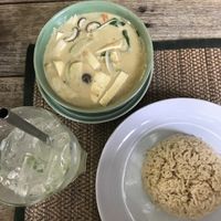 Green curry at Reform Kafe in Chiang Mai