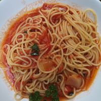 Tallarines con salsa de tomate at Reform Kafe in Chiang Mai