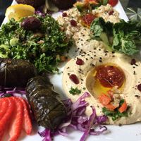 vegetarian platter at Cleo's Mediterranean Cuisine in New Orleans