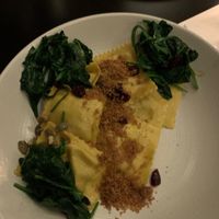 Pumpkin ravioli not my fave at Harvest Seasonal Grill & Wine Bar in North Wales