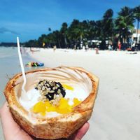 The perfect place to eat it!  at Coco Mama in Boracay