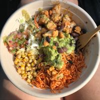 Cauliflower bowl w guacamole at Trejo's Tacos - Miracle Mile in Los Angeles