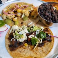 Mushroom asada and cauliflower tacos at Trejo's Tacos - Miracle Mile in Los Angeles