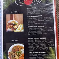 Menu april  at Luna Rossa in Panglao