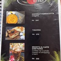 Menu april  at Luna Rossa in Panglao