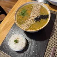 Mung bean soup (delicious!) at Luna Rossa in Panglao