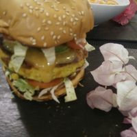 Chicken burger at Luna Rossa in Panglao