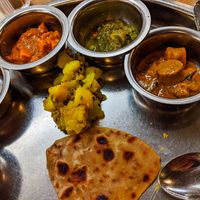 The thali, at the beginning of my meal at The Class Thali at The Class Thali in Mumbai