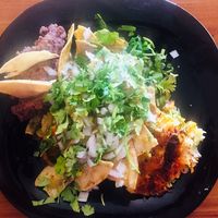 Vegan Chilaquiles at Amparos in Cozumel