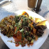 Vegan Chilaquiles at Amparos in Cozumel