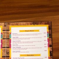 Vegan menu at Amparos in Cozumel