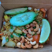 Pineapple fried rice to-go at KaTi in Portland