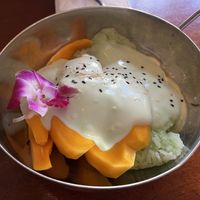 seasonal mango sticky rice  at KaTi in Portland