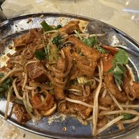 Vegan fried tofu pad Thai with added veggies  at KaTi in Portland