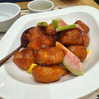 Sweet and sour mock meat at Tung Fong Siu Kee Yuen 東方小祇園 in Hong Kong Island