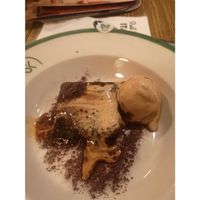 Sticky Toffee Coffee Pudding With Salted Caramel Gelato. at ASK Italian in Edinburgh