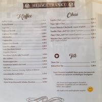 Section of the menu: hot drinks can be made vegan with rice or oat or soy milk without surcharge at Artechino in Birkenfeld