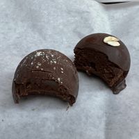 lemon truffle (left) and oat vanilla truffle (right)  at Nibble Chocolate - Old Town San Diego State Historic Park in San Diego