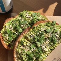 Avocado toast  at Palmó Artisan Açai in Manly